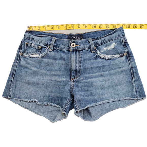 Lucky Brand Shorts Womens Size 2 The Cut Off Denim Distressed Shorty Shorts - Picture 12 of 14